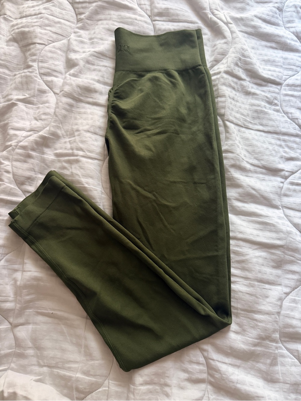 High-Waist Olive Green Leggings for Women